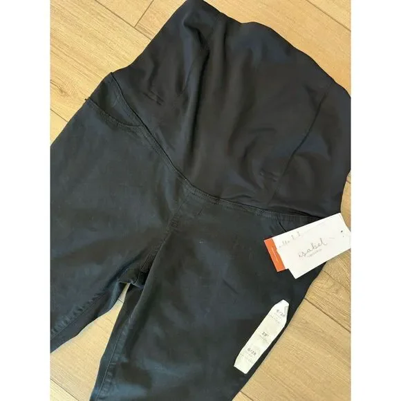 Isabel Maternity Women’s Crossover Panel Maternity Skinny 28 Jeans Black 6 NWT - Picture 6 of 7